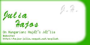 julia hajos business card